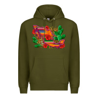 Army Green mexico map Premium Hoodie - Zillion Design Studio
