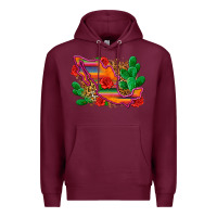 Burgundy mexico map Premium Hoodie - Zillion Design Studio