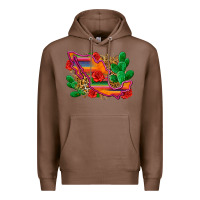 Chestnut mexico map Premium Hoodie - Zillion Design Studio