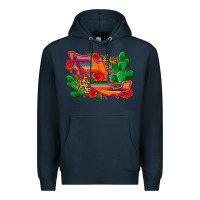 Navy mexico map Premium Hoodie - Zillion Design Studio
