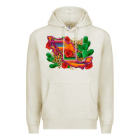 Oatmeal Heather mexico map Premium Hoodie - Zillion Design Studio