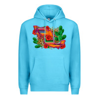 Ocean Blue mexico map Premium Hoodie - Zillion Design Studio