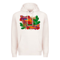 Pale Pink mexico map Premium Hoodie - Zillion Design Studio