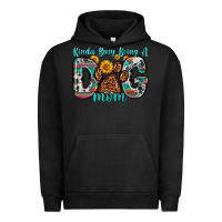 Pigment Black kinda busy being a dog mom Urban Hoodie - Zillion Design Studio