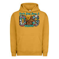 Pigment Peanut Butter kinda busy being a dog mom Urban Hoodie - Zillion Design Studio