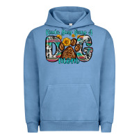 Pigment Pebble Blue kinda busy being a dog mom Urban Hoodie - Zillion Design Studio