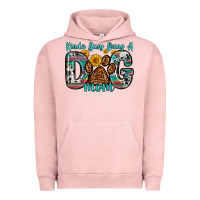 Pigment Salmon kinda busy being a dog mom Urban Hoodie - Zillion Design Studio