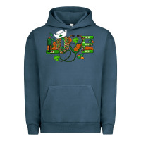 Pigment Midnight Navy st patricks day love nurse Urban Hoodie - RanaPortraitStore