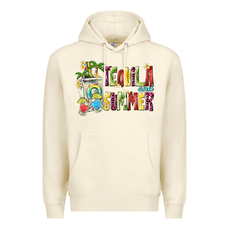 Tequila And Summer Premium Hoodie by texasbilliewilder | Teevron