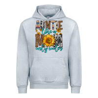 Heather Grey auntie like a mom only cooler Urban Hoodie - Zillion Design Studio