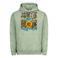 Pigment Oil Green auntie like a mom only cooler Urban Hoodie - Zillion Design Studio