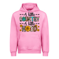Fuchsia Pink a little country a little hood Urban Hoodie - Zillion Design Studio