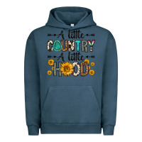Pigment Midnight Navy a little country a little hood Urban Hoodie - Zillion Design Studio