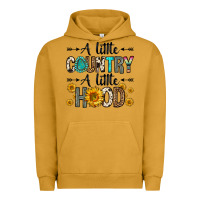 Pigment Peanut Butter a little country a little hood Urban Hoodie - Zillion Design Studio