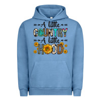 Pigment Pebble Blue a little country a little hood Urban Hoodie - Zillion Design Studio