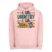 Pigment Salmon a little country a little hood Urban Hoodie - Zillion Design Studio