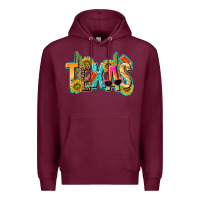 Burgundy texas summer Premium Hoodie - texasbilliewilder