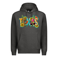 Charcoal Heather texas summer Premium Hoodie - texasbilliewilder