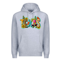 Heather Grey texas summer Premium Hoodie - texasbilliewilder