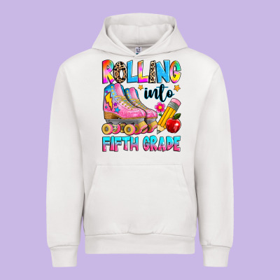 Rolling Into Fifth Grade Urban Hoodie Designed By Texasbilliewilder