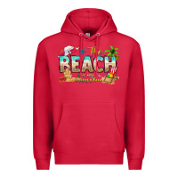Cardinal the beach is my happy place Premium Hoodie - texasbilliewilder