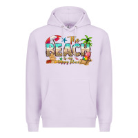 Lilac the beach is my happy place Premium Hoodie - texasbilliewilder
