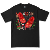 Black christmas crocin around the tree Premium Tee - CowhideDigitalArt