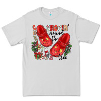 Dove Grey christmas crocin around the tree Premium Tee - CowhideDigitalArt