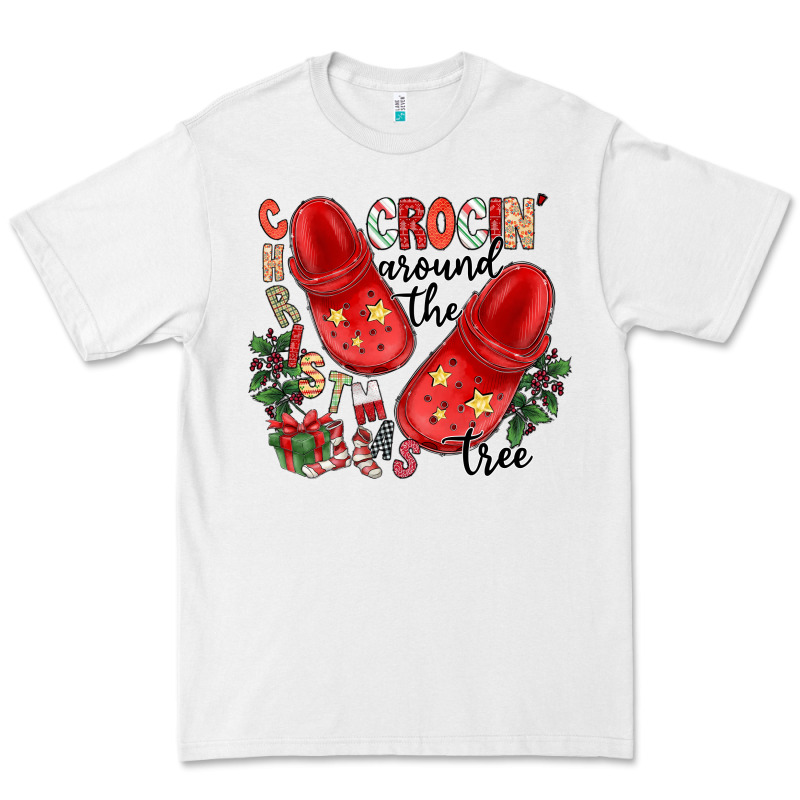 Christmas Crocin Around The Tree Premium Tee by CowhideDigitalArt | Teevron