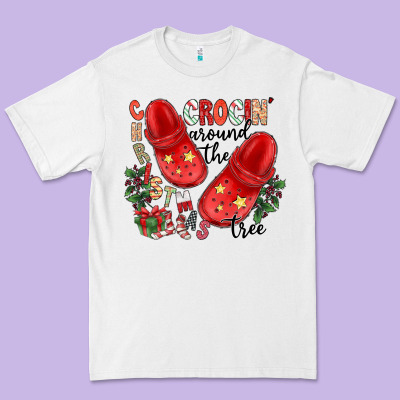 Christmas Crocin Around The Tree Premium Tee Designed By Cowhidedigitalart