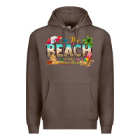 Coffee the beach is my happy place Premium Hoodie - texasbilliewilder
