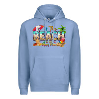 Colony Blue the beach is my happy place Premium Hoodie - texasbilliewilder