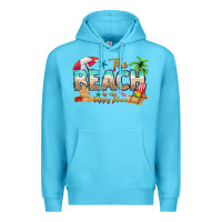 Ocean Blue the beach is my happy place Premium Hoodie - texasbilliewilder
