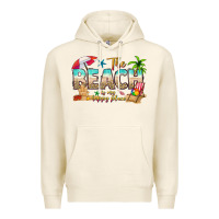 Tofu the beach is my happy place Premium Hoodie - texasbilliewilder