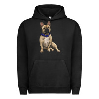 Pigment Black french bulldog with royal blue Urban Hoodie - RanaPortraitStore
