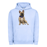 Pigment Grape Ice french bulldog with royal blue Urban Hoodie - RanaPortraitStore