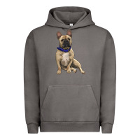 Pigment Tornado french bulldog with royal blue Urban Hoodie - RanaPortraitStore