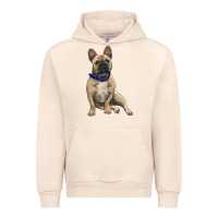 Sandshell french bulldog with royal blue Urban Hoodie - RanaPortraitStore