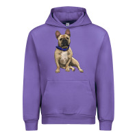 Tulip french bulldog with royal blue Urban Hoodie - RanaPortraitStore