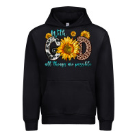 Black with god all things are possible sunflower Urban Hoodie - Zillion Design Studio
