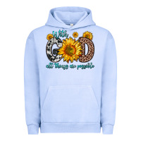 Pigment Grape Ice with god all things are possible sunflower Urban Hoodie - Zillion Design Studio