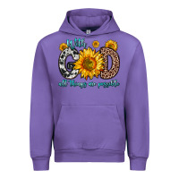 Tulip with god all things are possible sunflower Urban Hoodie - Zillion Design Studio