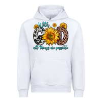White with god all things are possible sunflower Urban Hoodie - Zillion Design Studio