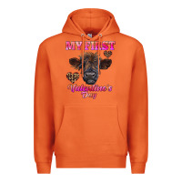 Carrot my first valentine's day highland calf Premium Hoodie - RanaPortraitStore