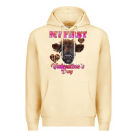 Pina Colada my first valentine's day highland calf Premium Hoodie - RanaPortraitStore