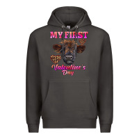 Smoke my first valentine's day highland calf Premium Hoodie - RanaPortraitStore