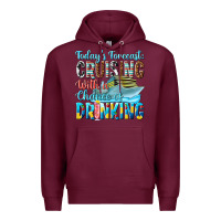 Burgundy todays forecast  cruising with a chance of drinkin Premium Hoodie - texasbilliewilder