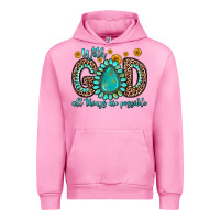 Fuchsia Pink with god all things are possible gemstone Urban Hoodie - Zillion Design Studio