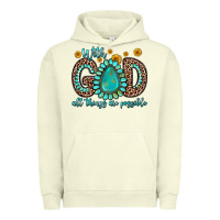 Pigment Pistachio with god all things are possible gemstone Urban Hoodie - Zillion Design Studio