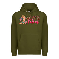 Army Green love vibes cupid Premium Hoodie - RanaPortraitStore